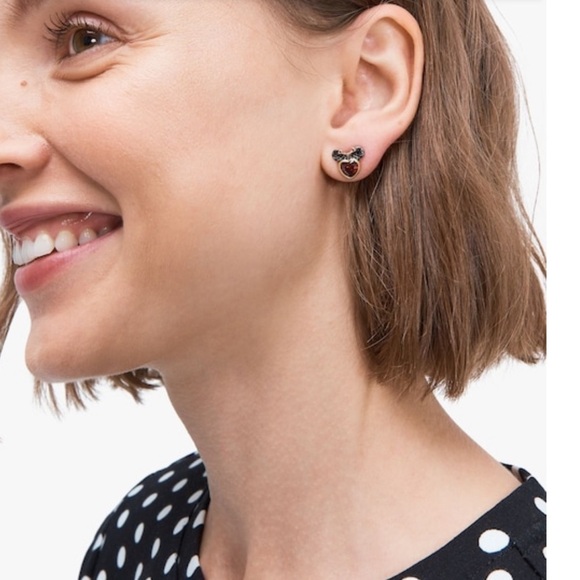 KATE SPADE • New York x Disney Minnie Mouse Red Rock Crystal Earrings - Picture 2 of 4